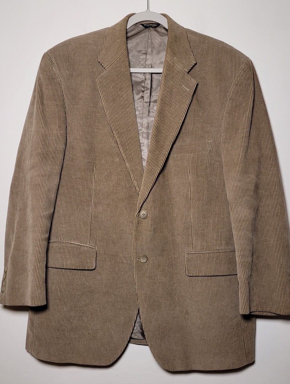 Chaps Ralph Lauren Mens Corduroy Blazer Size 42R Brown Preppy Academic Sport